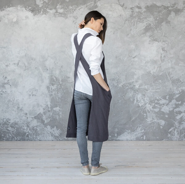 pinafore linen apron