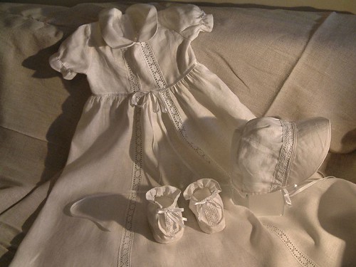 Linen christening robe - LinenMe