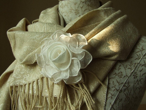 linen rose brooch - LinenMe linen rose brooch - LinenMe