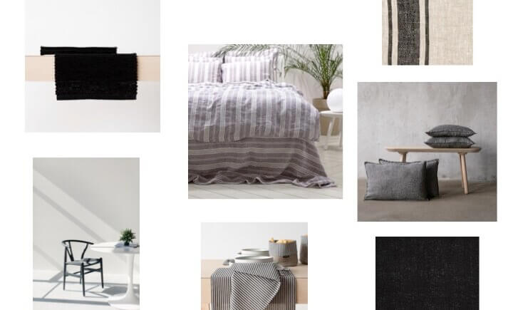 black linen fabric