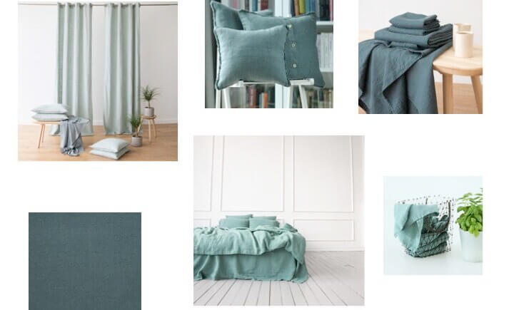 green linen fabric