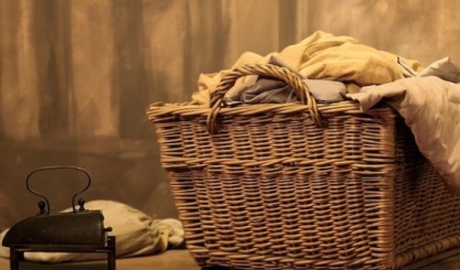 Traditional laundry tools used to clean linen before washing machines