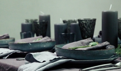 Linen napkins arranged for an elegant table setting