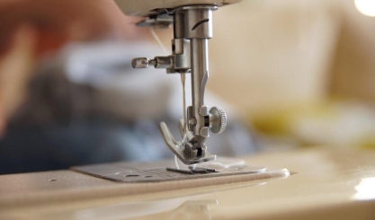 Low shank sewing machine presser foot close-up