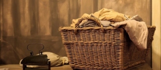Traditional laundry tools used to clean linen before washing machines