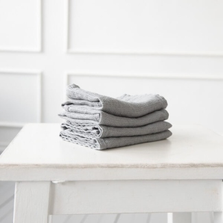 Textured huckaback linen towels