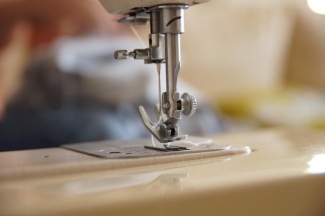 Low shank sewing machine presser foot close-up
