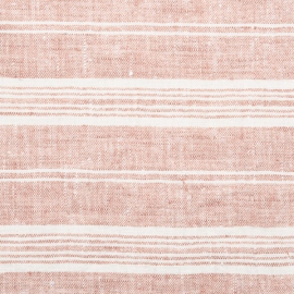 Linen Fabric Multistripe Rosa